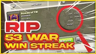 OMG!!! 53 WAR WIN STREAK BROKEN 💔....CLASH OF CLANS.......COC