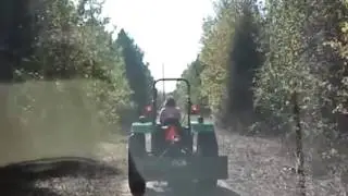 Alysia first solo tractor ride