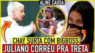 🔴SURTOU! JULIANO CORRE ATRÁS DE JORDANA; ALINE SE RECUSA A DAR ESTALECAS; CHAY BRIGA COM PRODUÇÃO e+