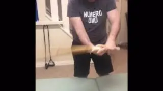 Kendo stick swings (standing)
