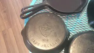 Vintage Cast Iron Skillets Collection Made in Canada