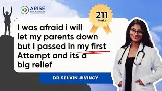 FMGE July 2025 : Success Story of Dr. Selvin Jivincy | Rise with Arise