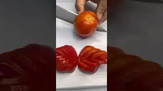 4 easy step carving style | how to make beautiful flower  | tomato swan  carving skill