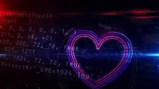 Neon Lights Love Heart Tunnel and Romantic Background Abstract Glow Particles HD Moving Wallpaper