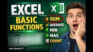 Excel Basic Functions Explained | SUM, AVERAGE, MIN, MAX & COUNT (Beginner Tutorial) | Lesson 10