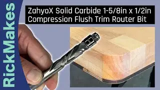 ZahyoX Solid Carbide 1-5/8in x 1/2in Compression Flush Trim Router Bit
