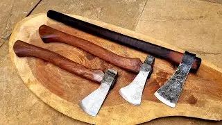 Como fazer um MACHADO DE COMBATE TOMAHAWK usando MOLA DE KOMBI - Cutelaria com sucata