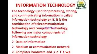 information tech lec#1 computer science ics part1 chp#1 by faisal khan