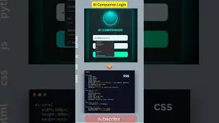 This AI Companion Login FEELS ALIVE 🤖✨ #AI #LoginUI #Shorts