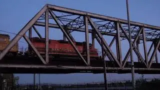 Southbound Portland & Western Railroad Mixed Manifest Train @ The Vancouver Draw Bridge    HD 1080p