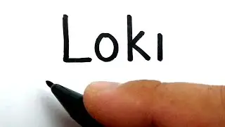 VERY EASY , How to for kids turn words LOKI into cartoon for kids