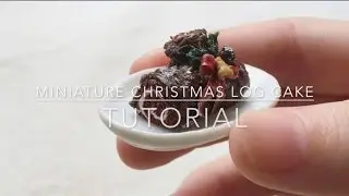 Miniature Christmas Log Cake Clay Tutorial
