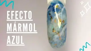 💅🏻UÑAS EFECTO MÁRMOL AZUL - FÁCIL | Blue marble nails