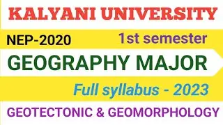 KU Geography major new syllabus - 2023