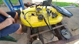 How to identify the right belt for your John Deerea D130 ridw on mower / twisted belt issue