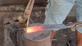 Knife Making - Forging A Nice Hunting Knife From The Broken Steel