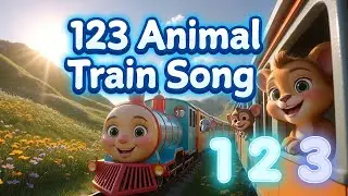 🚂✨ 123 Animal Train Song 🐯🐵🐘 | Learn Numbers for Kids 🎶🔢 | Fun Cartoon Train 🚆🌈