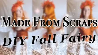 Making an Autumn Fairy outfit using SCRAP FABRIC and recycled material | easy fairy wings Winx club
