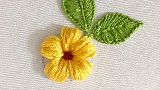 Beautiful Floral Hand Embroidery Pattern 🌸 | Easy Flower Design for Beginners