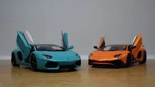 Autoart Lamborghini Aventador Coupe vs SV 1/18 - Comparison