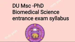 DU Msc PhD Biomedical Science  syllabus
