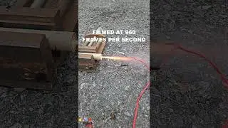 Slow motion Estes A8-3 model rocket engine firing