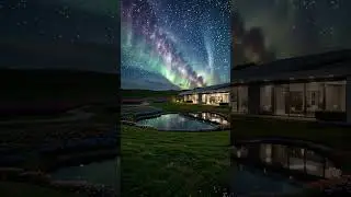 When the aurora lights up your backyard... 😍✨ #NightSkyMagic#shorts