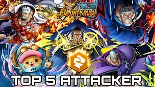 TOP 5 BEST ATTACKERS IN ONE PIECE BOUNTY RUSH RIGHT NOW! - OPBR ATTACKER META TIERLIST!