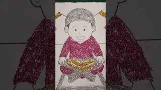 Quran and boy with Glitter