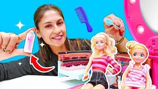 Barbie, Chelsea&rsquo;nin sa&ccedil;ını yapamayınca Ayşe, LOL kuaf&ouml;r seti ile yardıma geliyor! Kız videoları.