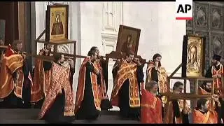 Rally in support of Russian Orthodox Church in punk rock protest
