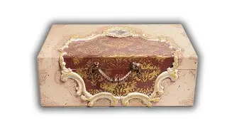 DIY DECOUPAGE BOX WITH SILICONE MOLDS / BEAUTIFUL BOX