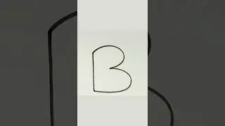 Bunny drawing with letter B #shorts #art #ytshorts