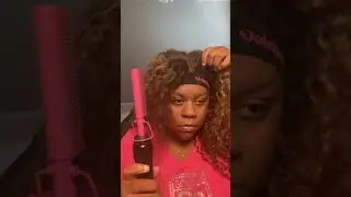 CURLY BLONDE AND BROWN WIG INSTALL
