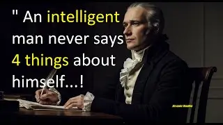 An intelligent man never says 4 things about himself || Alexander Hamilton Quotes