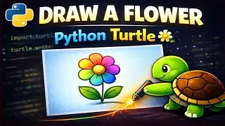 Draw a Beautiful Flower Using Python Turtle 🌸 | Creative Coding
