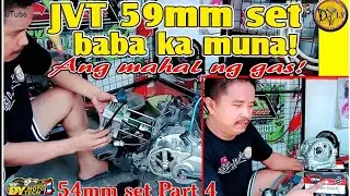 Mio sporty 59 all stock set baba muna, mahal ang gas, 54mm set pasok! @DyIYTV & Dy Moto Tech