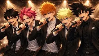 Goku, Luffy, Ichigo, Natsu y Naruto cantan &ldquo;Hitori Janai&rdquo; - AI Cover - Drag&oacute;n Ball GT