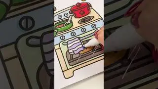 Dinner time! 🍳 Cozy Hygge coloring book by Didi Plums #coloringbook #asmr #asmrcoloring