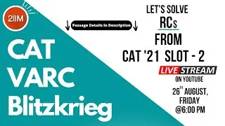 2IIM CAT VARC Blitzkrieg | RCs from 2021 Slot 2 -  Knowledge & Languages | 2IIM CAT Coaching