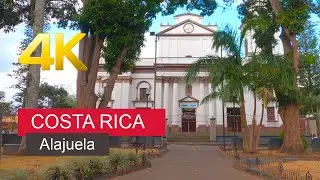 El Alajuela Costa Rica [4K] - Downtown, Cathedrals and Parks