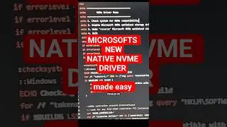 Новый драйвер NVMe от Microsoft стал проще.