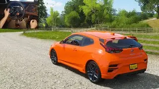 Forza Horizon 4 Hyundai Veloster N - Normal driving with Steering Wheel + Shifter gameplay