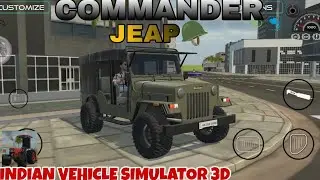 COMMANDER JEAP 🪖 360&deg; View, Drive Test & More 💪 INDIAN VEHICLE SIMULATOR 3D GAMEPLAY 