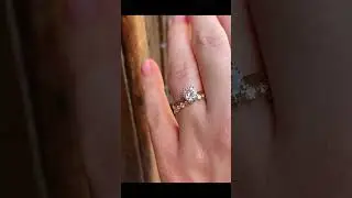 Round Cut Diamond Engagement Ring with Diamond Band ✨ | Timeless Sparkle in Every Angle
