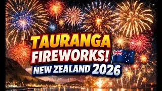 First fireworks of 2026 lighting up New Zealand (Tauranga) 🎆 | 2026-12-31 #NewYear2026 