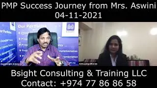 PMP Success Journey of Mrs. Aswini Badmanaban , Software Engineer, Public Works Authority (Ashghal)