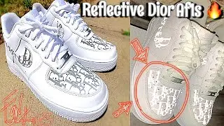REFLECTIVE DIOR AIR FORCE ONES | EASY | TUTORIAL |