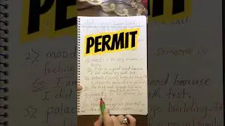 improve your vocab in english | 4000 common words in english #permit #permitted