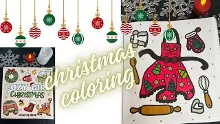 Coloring and Christmas Music/Art Therapy/Cozy Girl Christmas Colouring Book